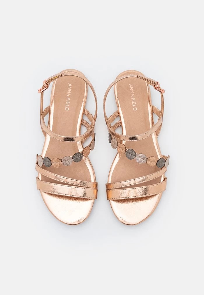 Sandale ANNA FIELD Anna Field Sandals Rose Doré Femme | JZM-5951495